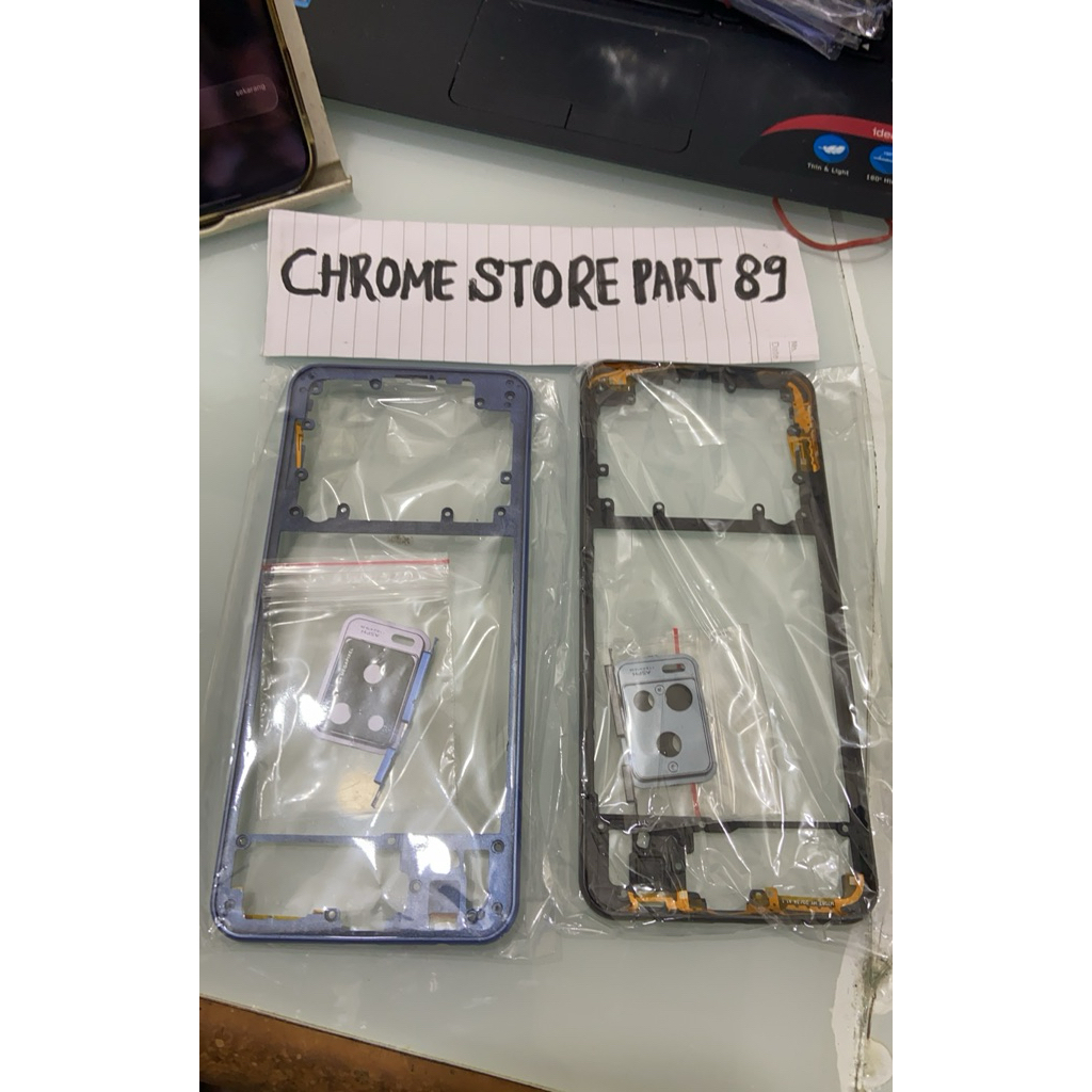 Bezel Tulang Tengah Vivo V20 4G Original + Tombol + Lensa Baru