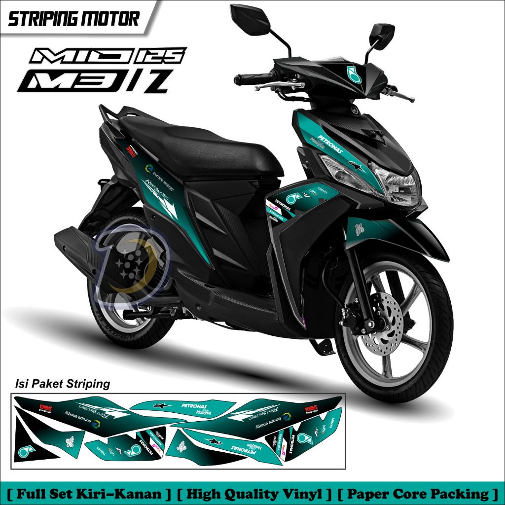Striping Lis Mio M3 Stiker Variasi Motor Mio 125 Striping Motor Mio Z Petronas