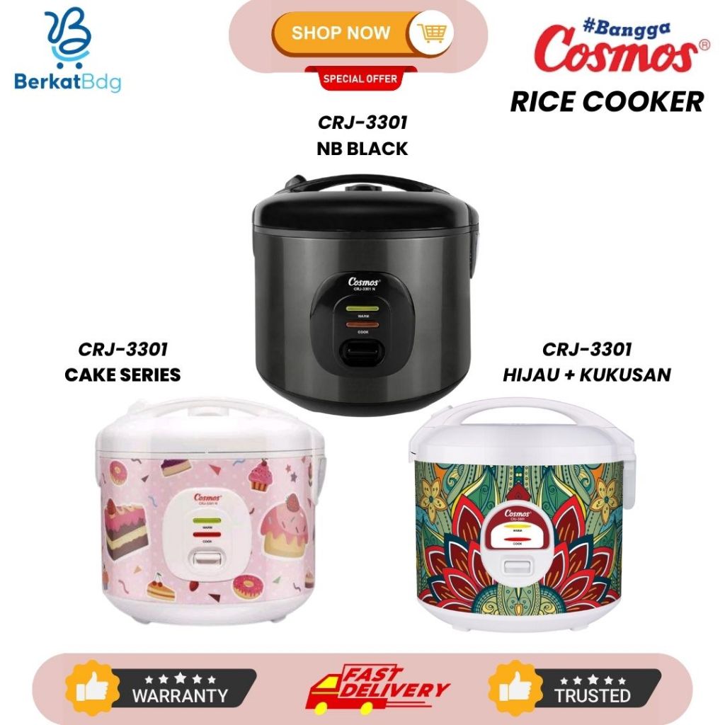 MAGICOM / RICE COOKER COSMOS  CRJ 3301 NC ( CAKE SERIES ) /  CRJ 3301 NB  (BLACK SERIES)
