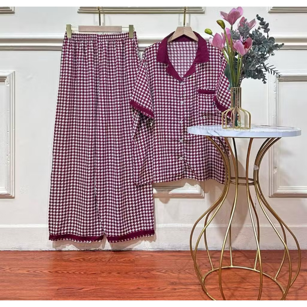 Piyama kotak kecil Po 30hari