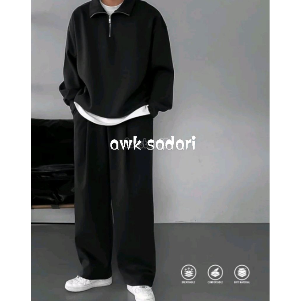 baggy loose pant.pria / wanita..katun flecee