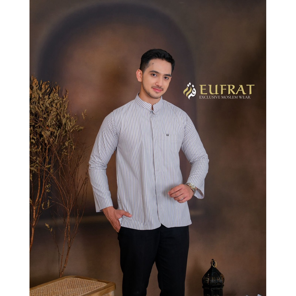 koko Hasyimi Motif Garis | Eufrat | Baju Koko Garis Sedang peremium s-xxl