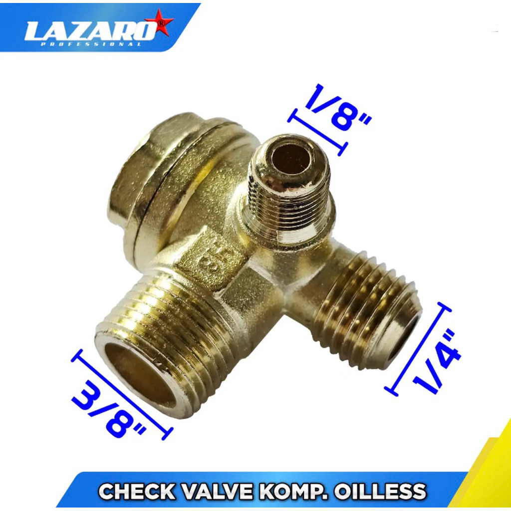 LAZARO check valve kompresor nepel kompresor kuningan kompresor oilless