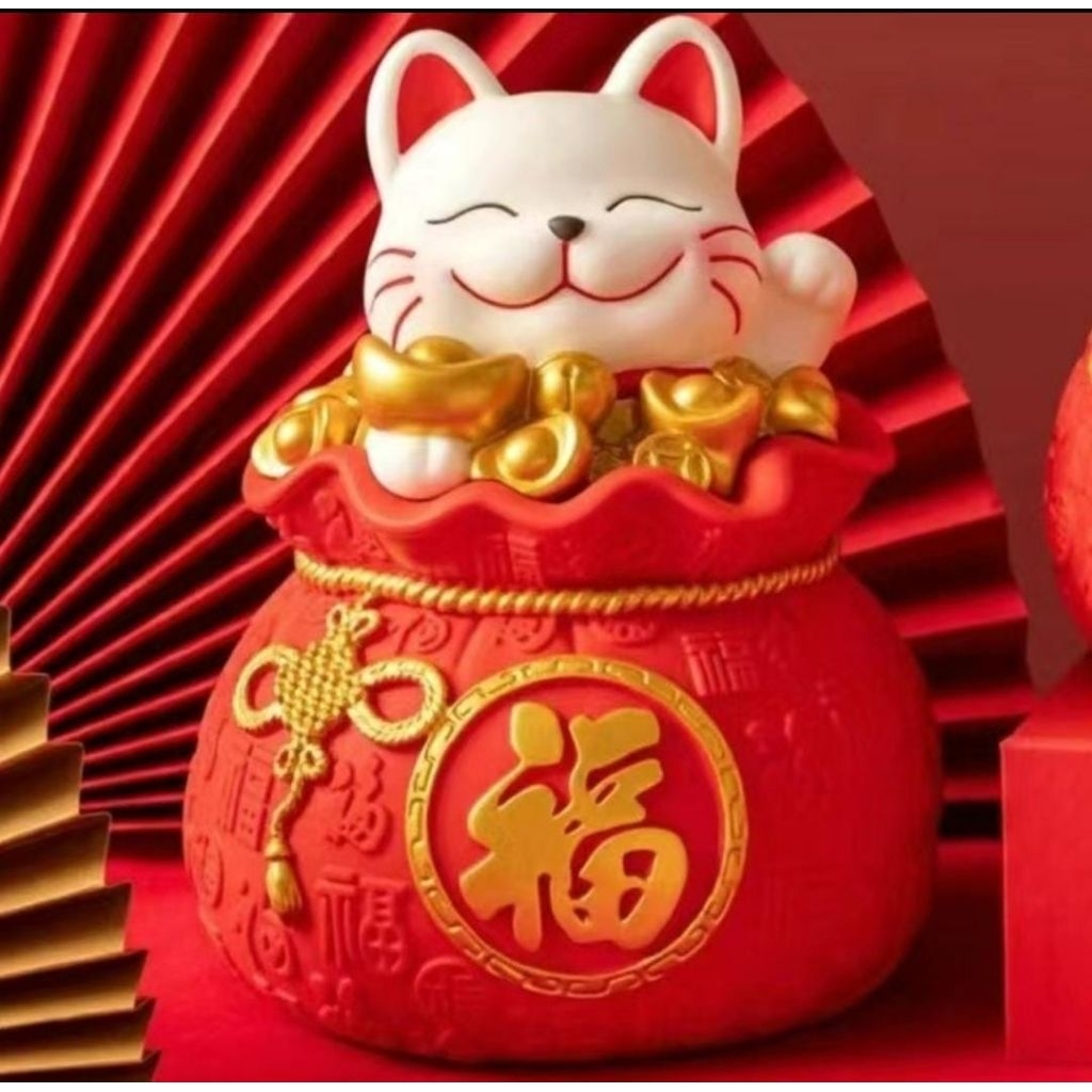 mimimore.id | Lucky Kitty Bank | Celengan Kucing Hoki