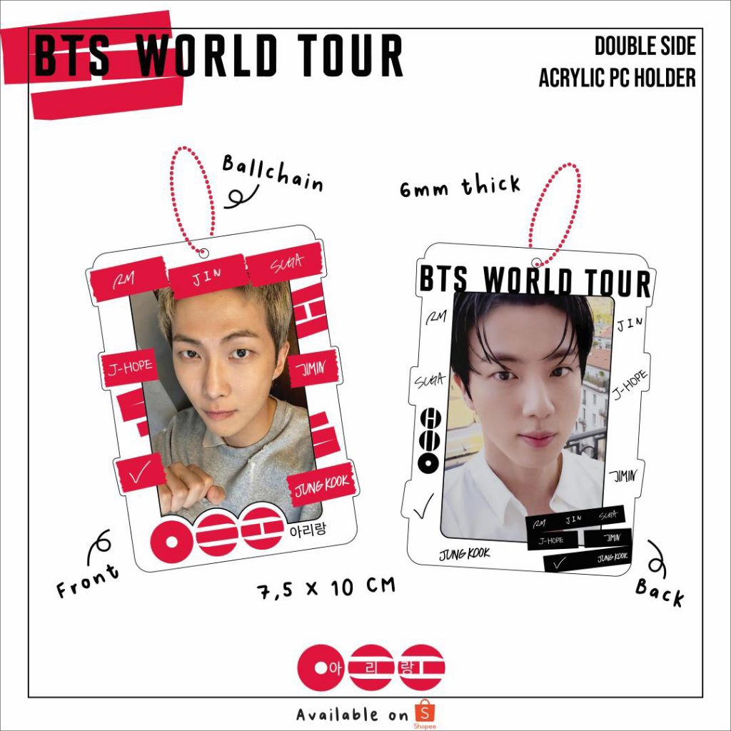 BTS COMEBACK WORLD TOUR PHOTOCARD HOLDER | ARIRANG BTS | CAHOL BTS | PC HOLDER BTS | PHOTOCARD HOLDE