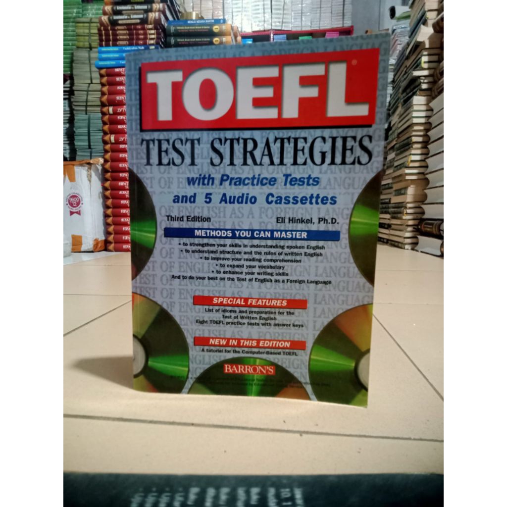 TOEFL TEST STRATEGIES WITH PRACTICE TESTS AND 5 AUDIO CASSETTES