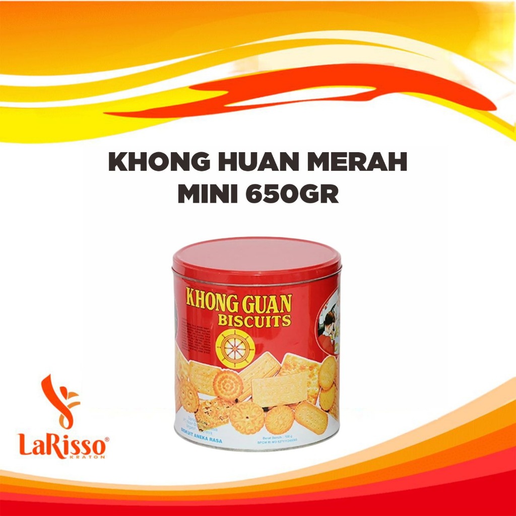 KHONG GUAN MINI MERAH 650GR - KHONG GUAN KALENG KECIL