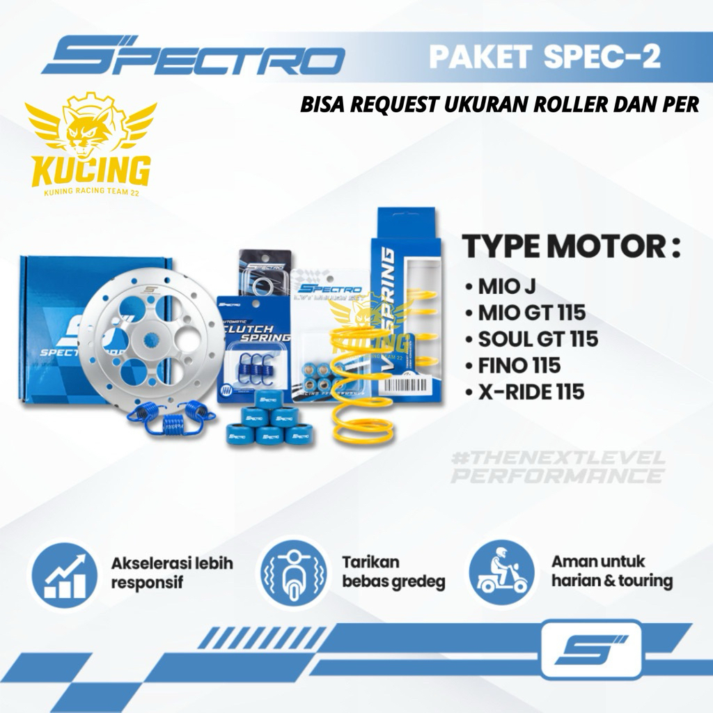 Spectro Paket CVT Spec 2 Mio J Mio GT Soul GT Xride Fino 115 Roller Sentri Racing Upgrade CVT Spectr