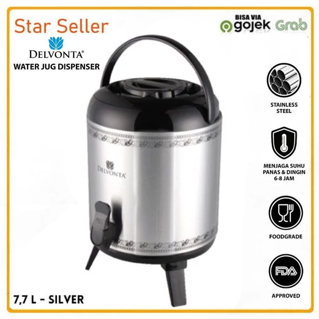 Delvonta Water Jug Dispenser 7.7 Liter