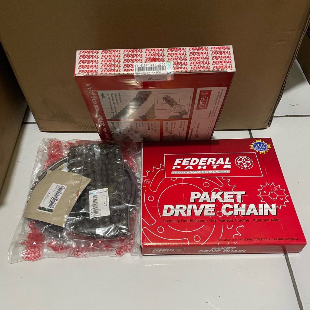 Gear Set CB150R Streetfire & CBR150R K45 Federal Parts - Paket Rantai Astra
