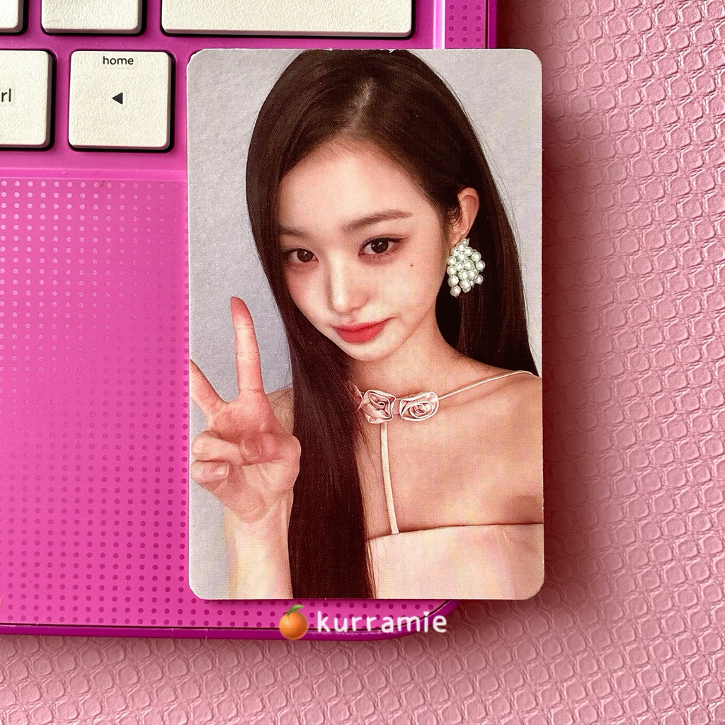 (clearance sell) photocard wonyoung ive amuse peace round 7.0 pc wony amuse baju pink kalung mawar a