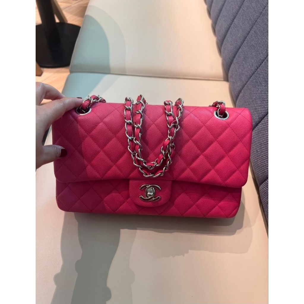 chanel classic 25cm pink rare