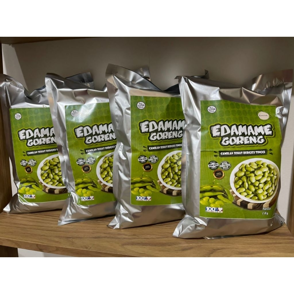 EDAMAME GORENG - Cemilan sehat kacang edamame goreng kemasan 500 gram
