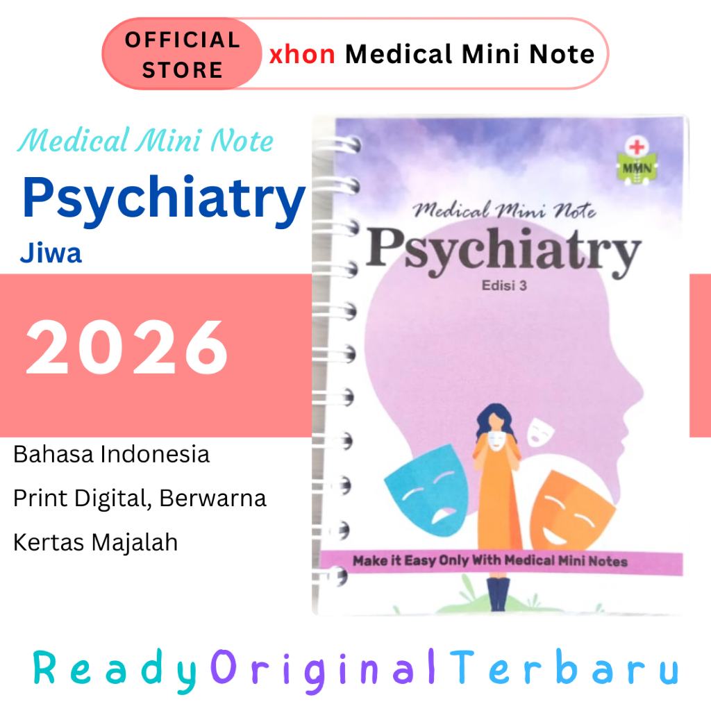 ORIGINAL TERBARU - MMN Psychiatry - Psikiatri / Jiwa / Kejiwaan | Medical Mini Note | Medical Mini N
