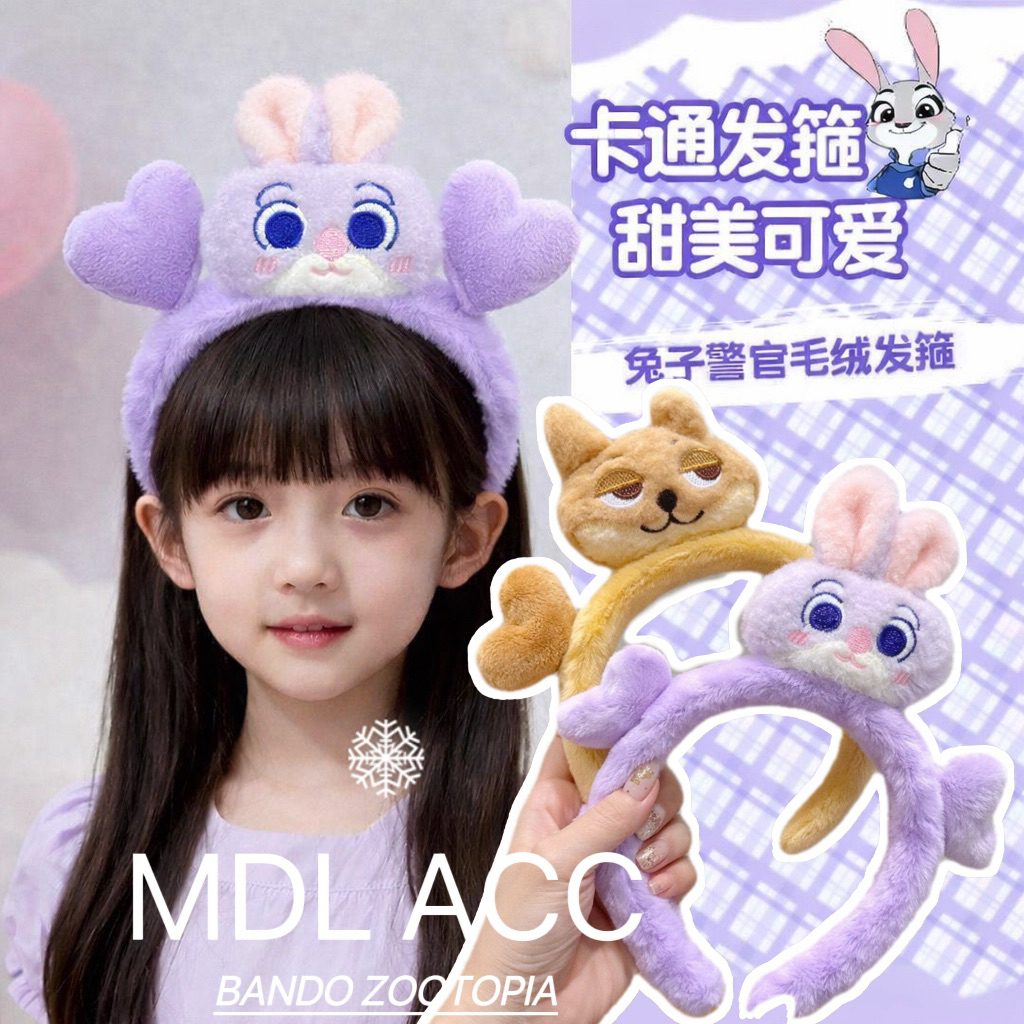 [COD]Bando Boneka ZOOTOPIA Imut Style Wanita Bando Boneka Karakter Kartun Jepang Bando Piece Aksesor