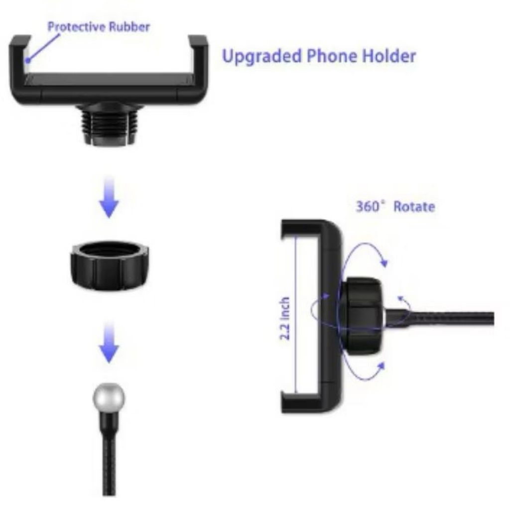 Ring light phone clip/sambungan holder hp ringlight sambungan ringlight