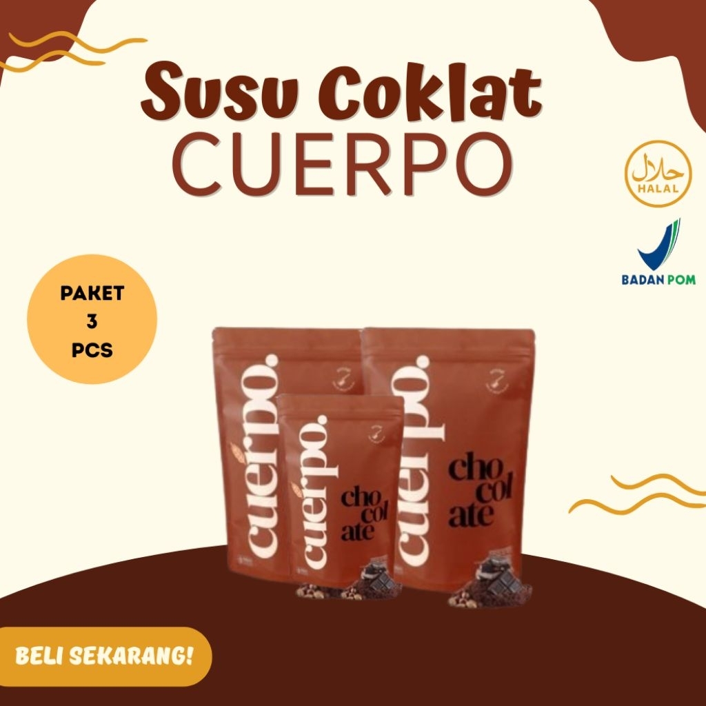 Susu 3 Pcs Cuerpo Penggemuk Badan Pemerkuat Tubuh Kaya Gizi Penambah BB Cepat Original Dan Halal