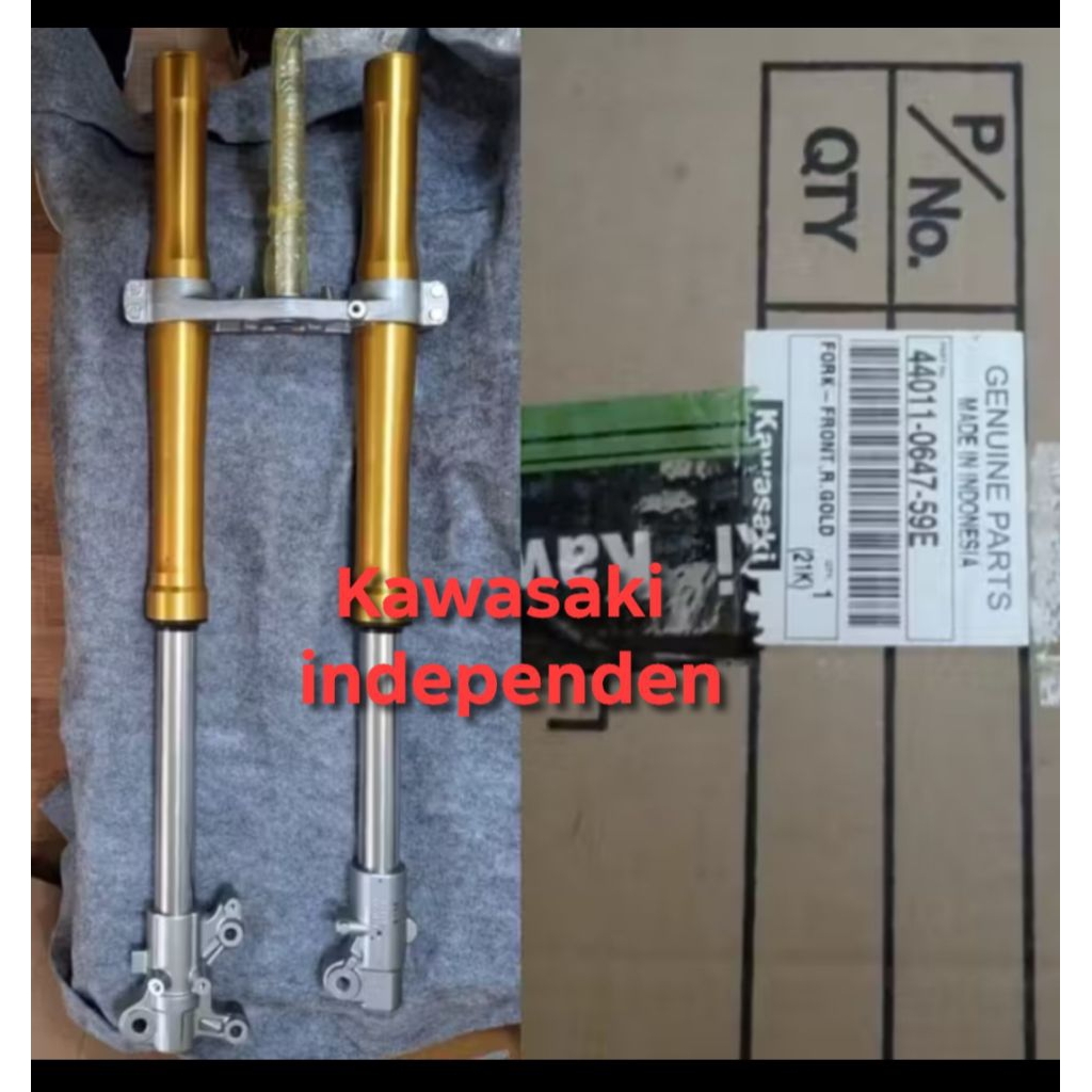 TERMURAH AS SHOCK UP SIDE DOWN ASSY KLX 150 BF DTRACKER ORIGINAL TAMPA SEGITIGA ATAS