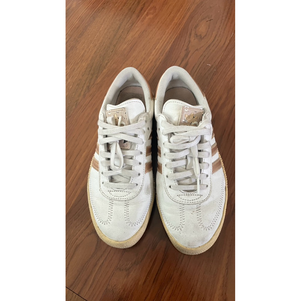 Preloved Adidas Samba White Gold