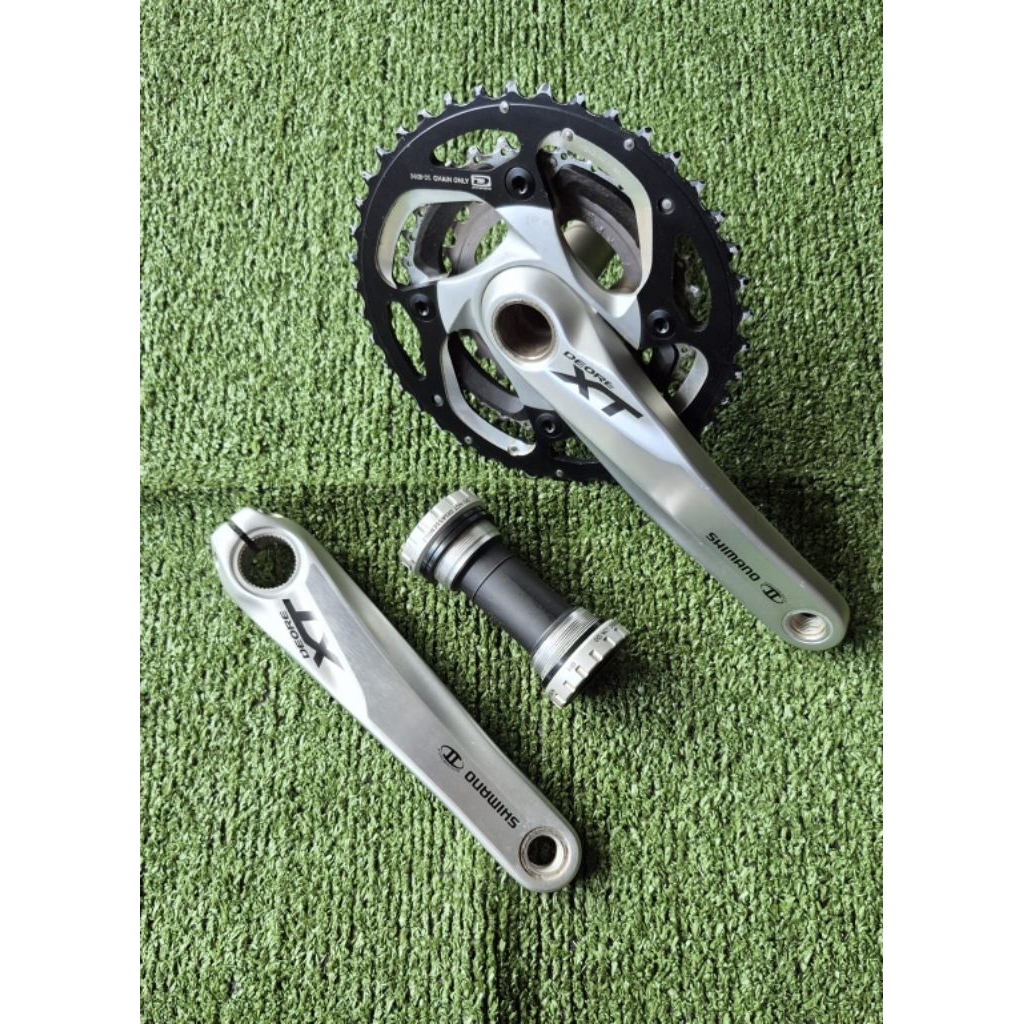 Crankset Shimano Deore XT M781 Triple 48-36-26T HT2 Arm 170mm Original Second Mulus Fungsi Normal