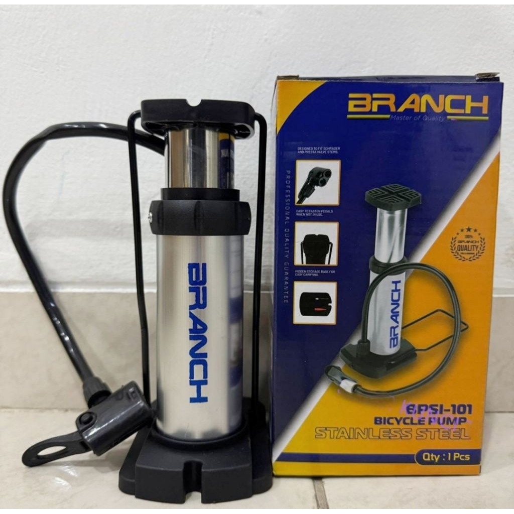 BRANCH Pompa Injak Mini Pompa Ban Sepeda Motor / Pompa Mini