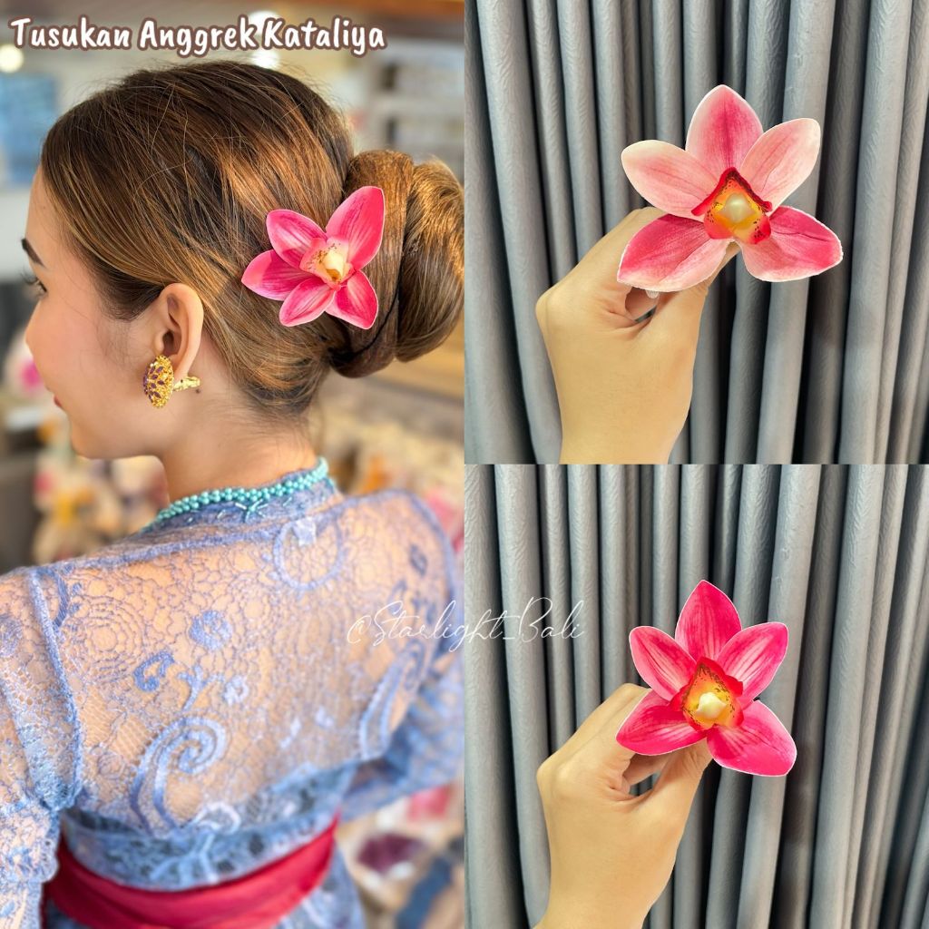 STARLIGHT BALI - Tusukan Anggrek Kataliya/ Bunga Hairdo/ Aksesoris Bunga/ Bunga Hairdo/ Aksesoris Ra
