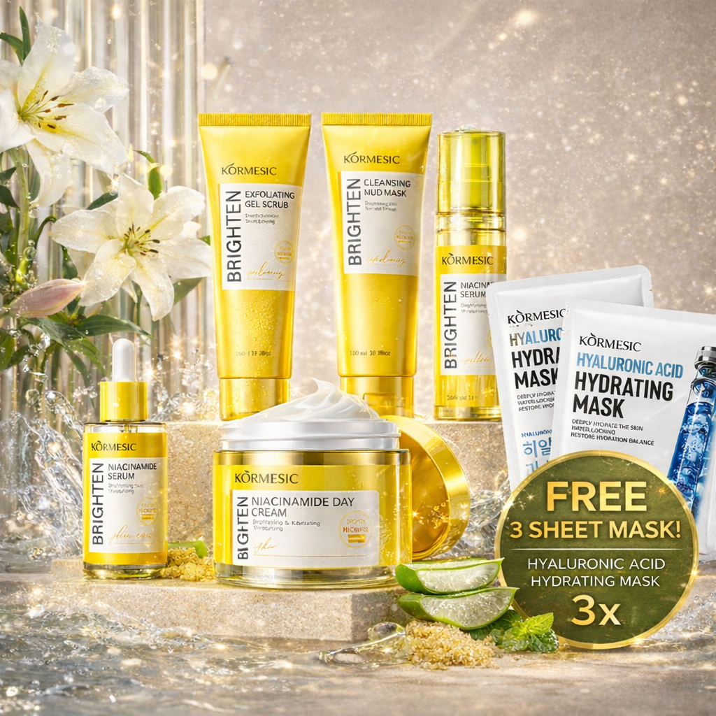 [100% ORI] BPOM Kormesic Skincare Paket Pemutih Wajah – Brighten Series | Krim & Serum Pencerah Kuli