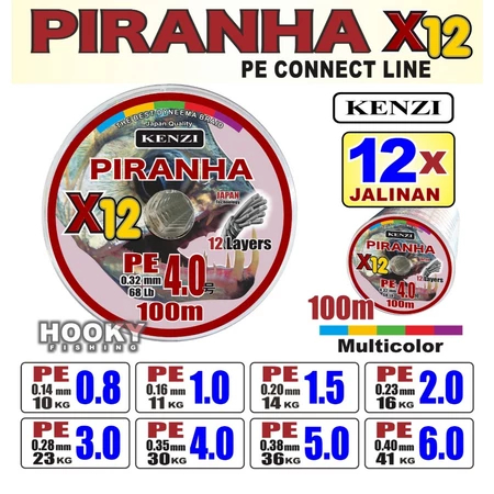 Senar Pancing PE Kenzi Piranha X12 100M