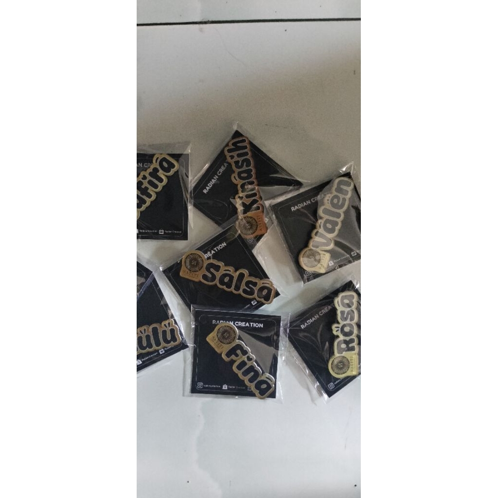 Nama Dada Custom Akrilik Panita Wedding Organizer WO