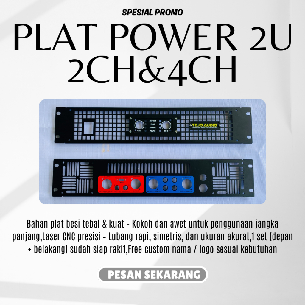 Plat Power Custom 2U – 2CH & 4CH, Tampilan Profesional