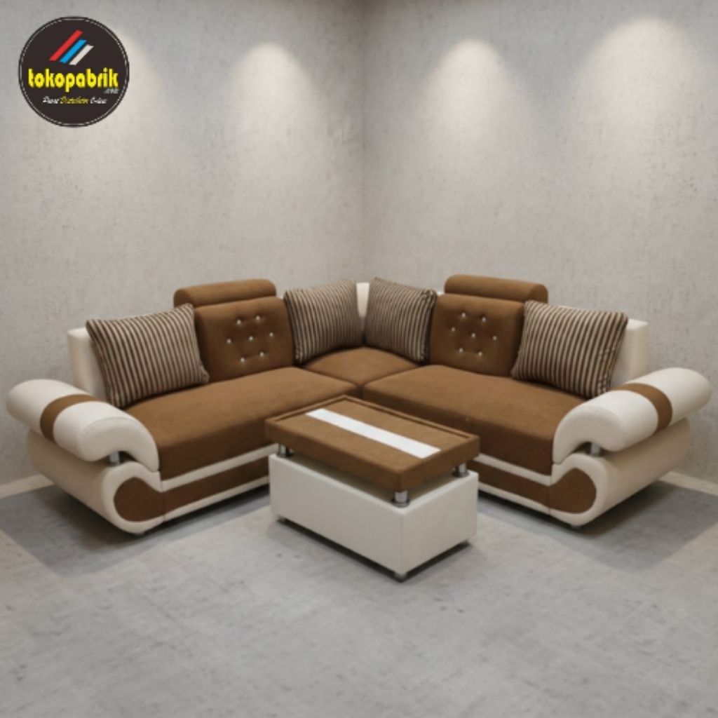 Sofa L GGS sofa l sudut sofa l 221 sofa tamu sofa bludru sofa oscar sofa minimalis sofa murah tasik 