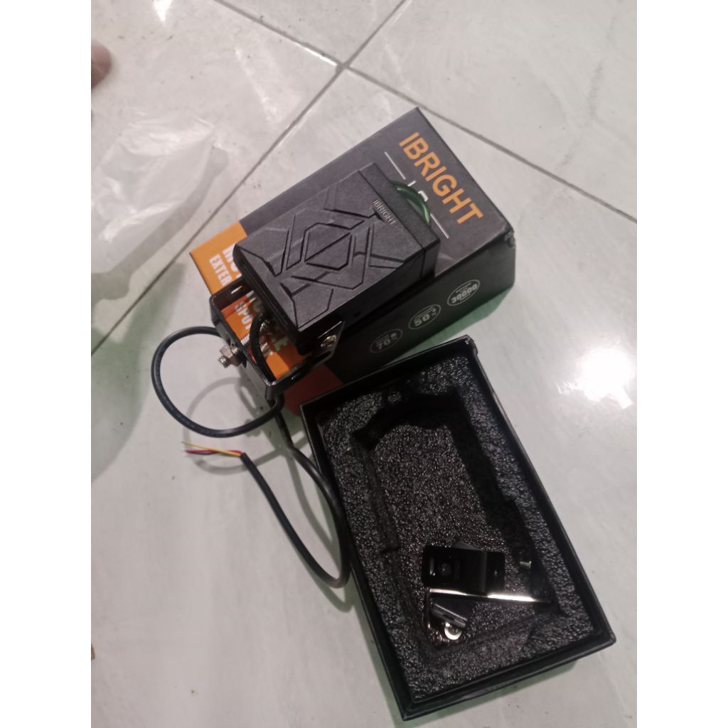 lampu sorot ibright L9 kuning devil biru