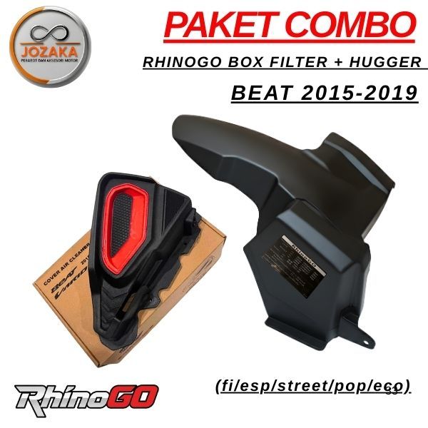 RhinoGO - Box filter + hugger beat  2015-2019 / vario 11o fi 2015-2019  pnp pemasangan racing sporty