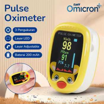 Fingertip Pulse Oximeter Karakter Lucu Alat Ukur Saturasi Oksigen USB Charger