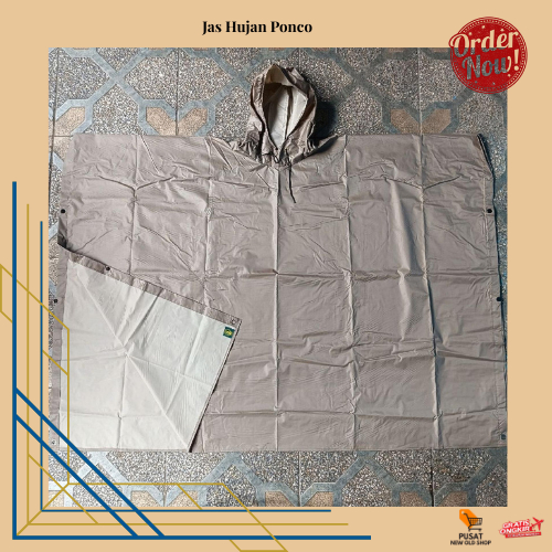 Jas Hujan Ponco Coklat Polri / Ponco Coklat Pendidikan Polisi / Jas Hujan Polri