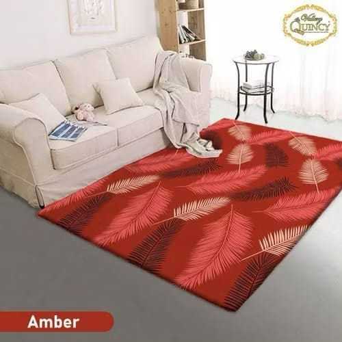 KARPET LANTAI DEKORATIF MOTIF DAUN KELAPA SERI AMBER