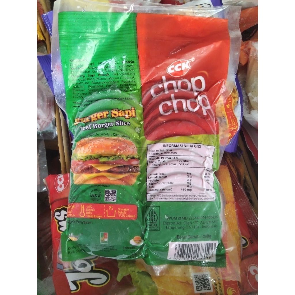 BURGER SAPI BEEF BURGER SLICE - CCK CHOP CHOP