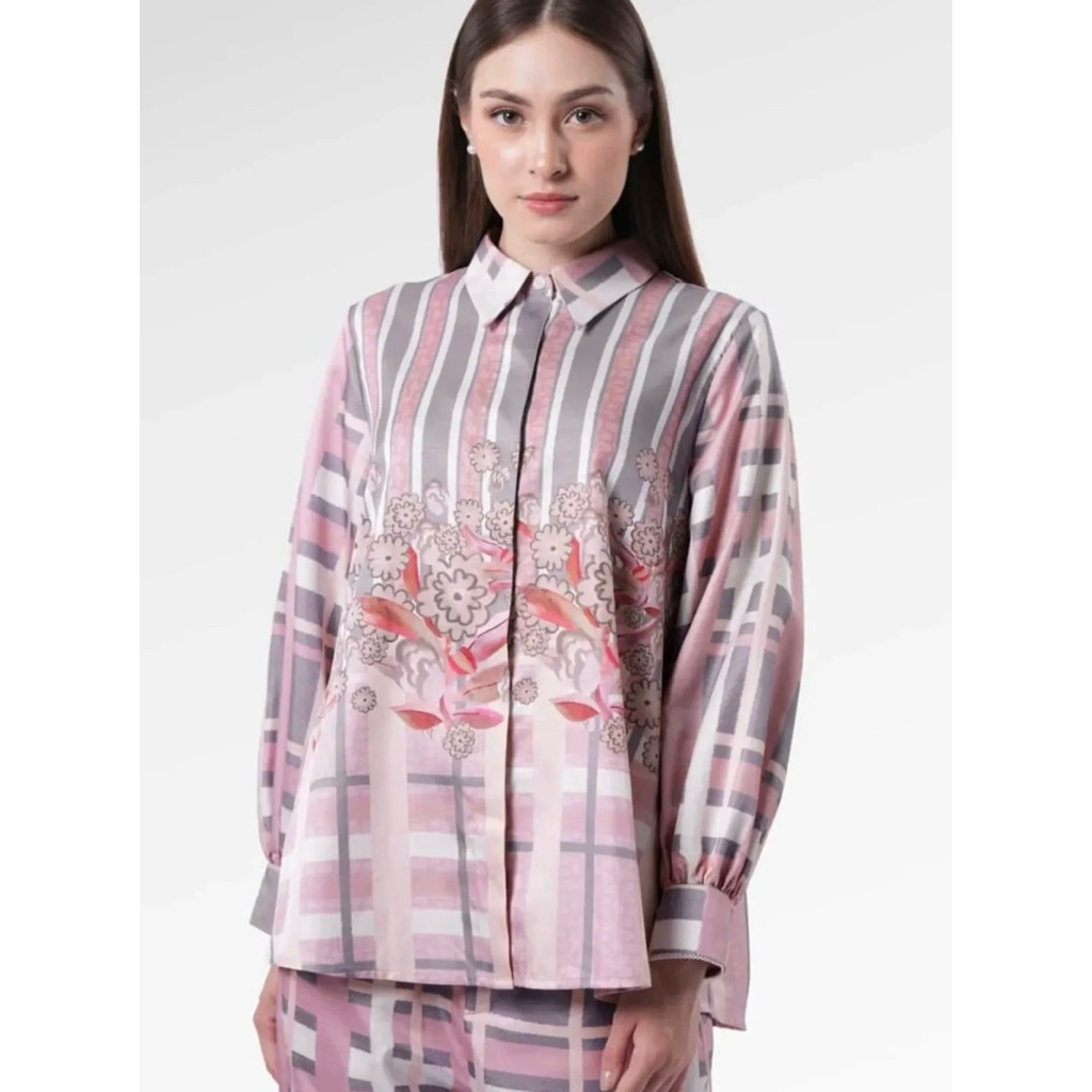 benang jarum selena yoke shirt new size L