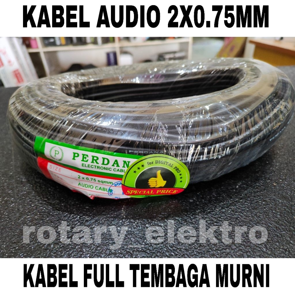 KABEL AUDIO PERDANA SOUNDSYSTEM 2X0.75MM TEMBAGA MURNI
