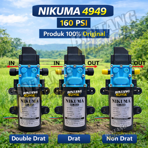 Pompa DC NIKUMA 4949 ORIGINAL Bisa Untuk Ganti Pompa Sprayer Gendong - Single Pump Tekanan MAKSIMAL 