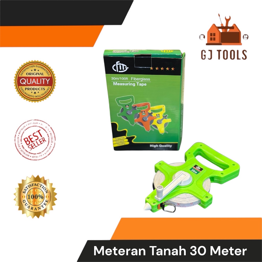 METERAN TANAH 30 METER FIT - METERAN TANCAP 30 METER - METERAN BULAT FIT