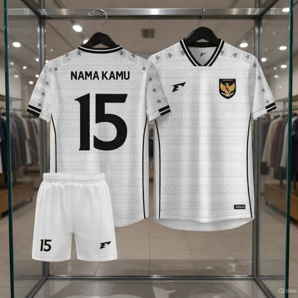 Jersey Timnas Indonesia Dewasa Dry Fit Premium Sablon Nama Nomor Baju Olahraga Sepak Bola Futsal