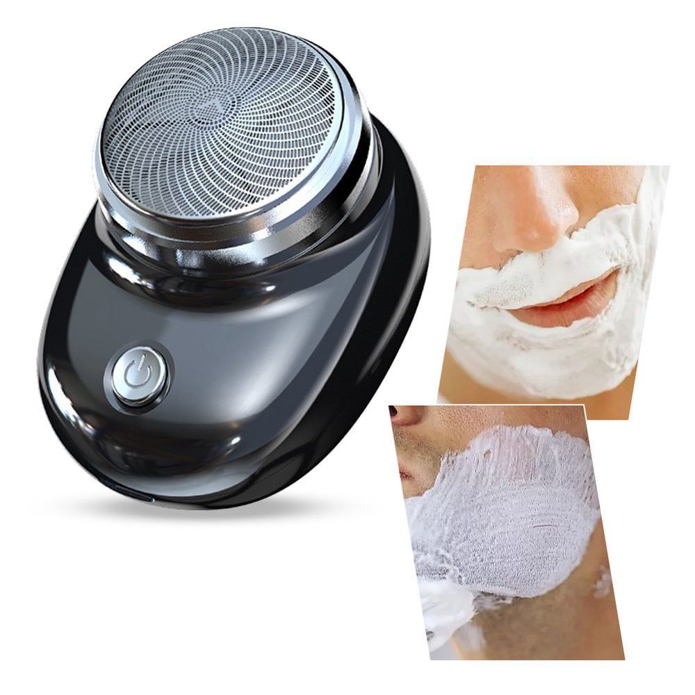 Alat Cukur Mini Keong Cukur Bulu Kumis Jenggot Elektrik Mini Shaver Electric Bulat Kecil Cukuran Por