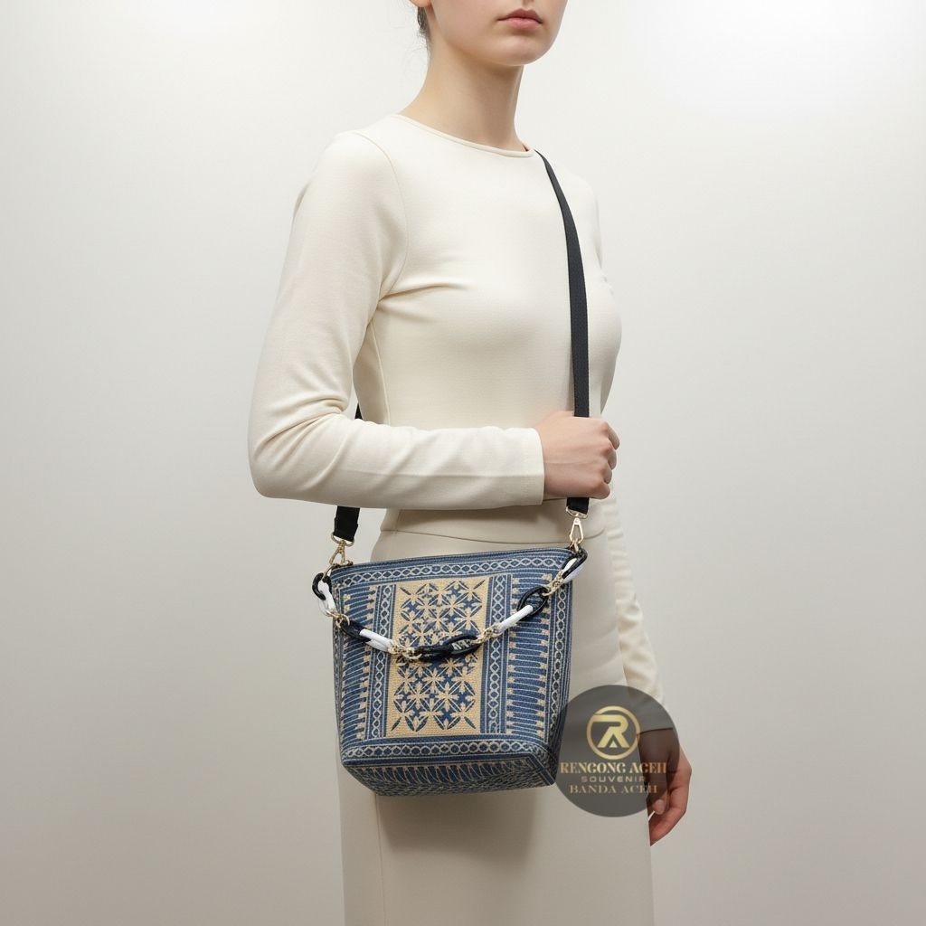 Tas Selempang Wanita Motif Modern Aceh