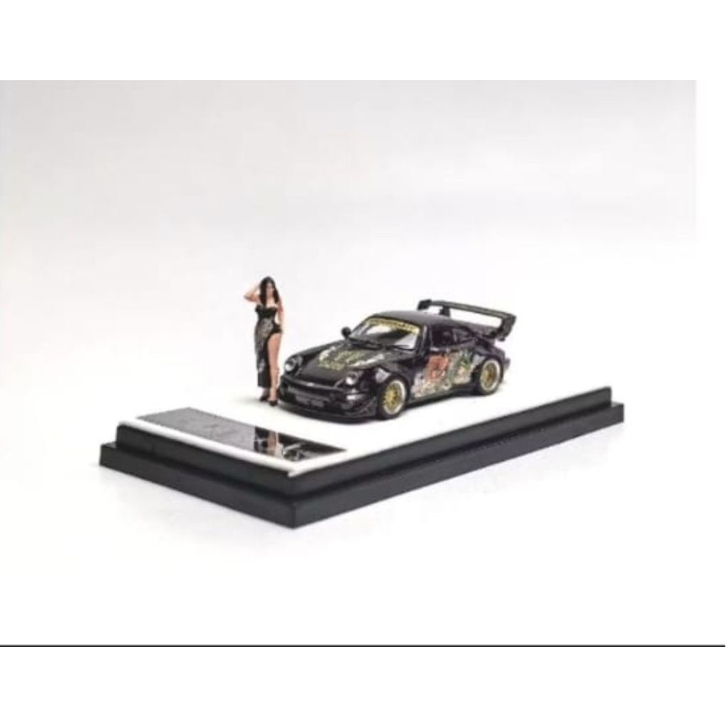 Modern art porsche RWB flying dunhuang with figure limited edition