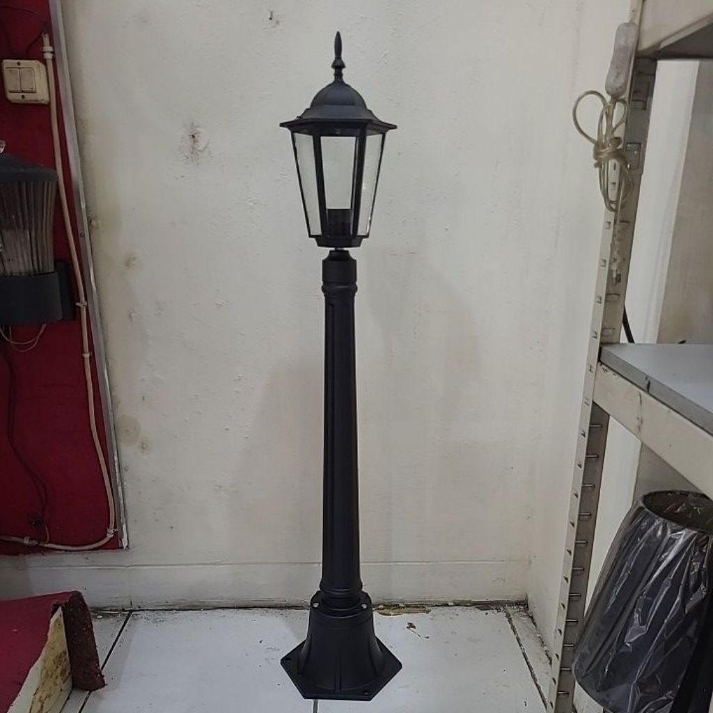 Lampu Taman Tiang Klasik Outdoor Waterproof 105cm - Lampu Pilar Minimalis Vintage - Lampu Hias Jalan