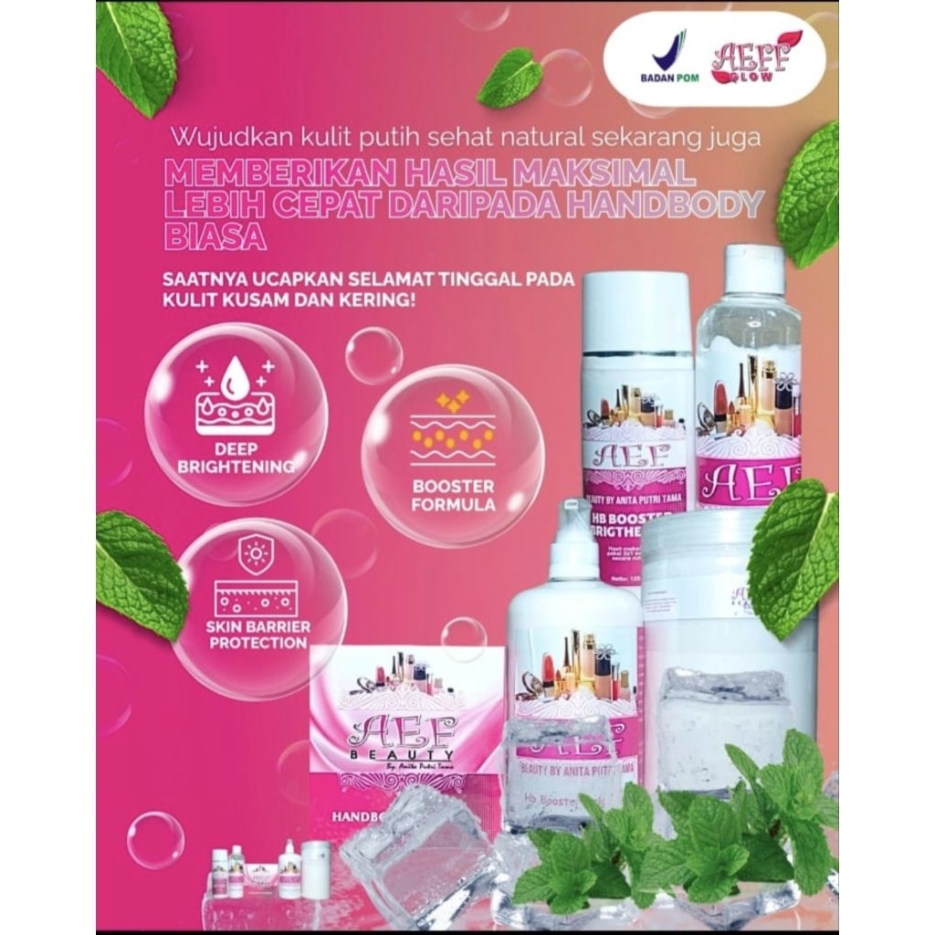 AEF GLOW Hand Body Lotion Booster Bright – ESP SERIES | Deep Brightening & Glow