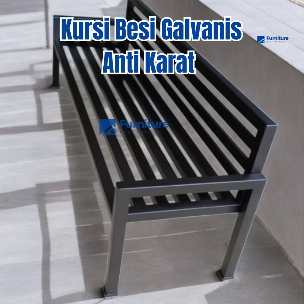 Kursi Besi Panjang | Bangku Teras Minimalis | Kursi Besi Teras Minimalis