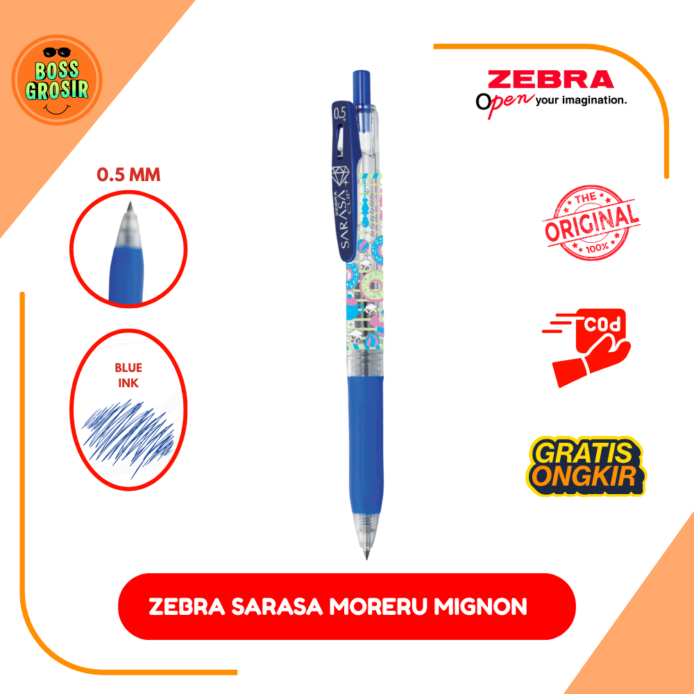 Boss Grosir - Zebra Sarasa Moreru Mignon 0.5 mm Satuan / Pulpen/ Pulpen Lucu / Pulpen Enak / Karakte