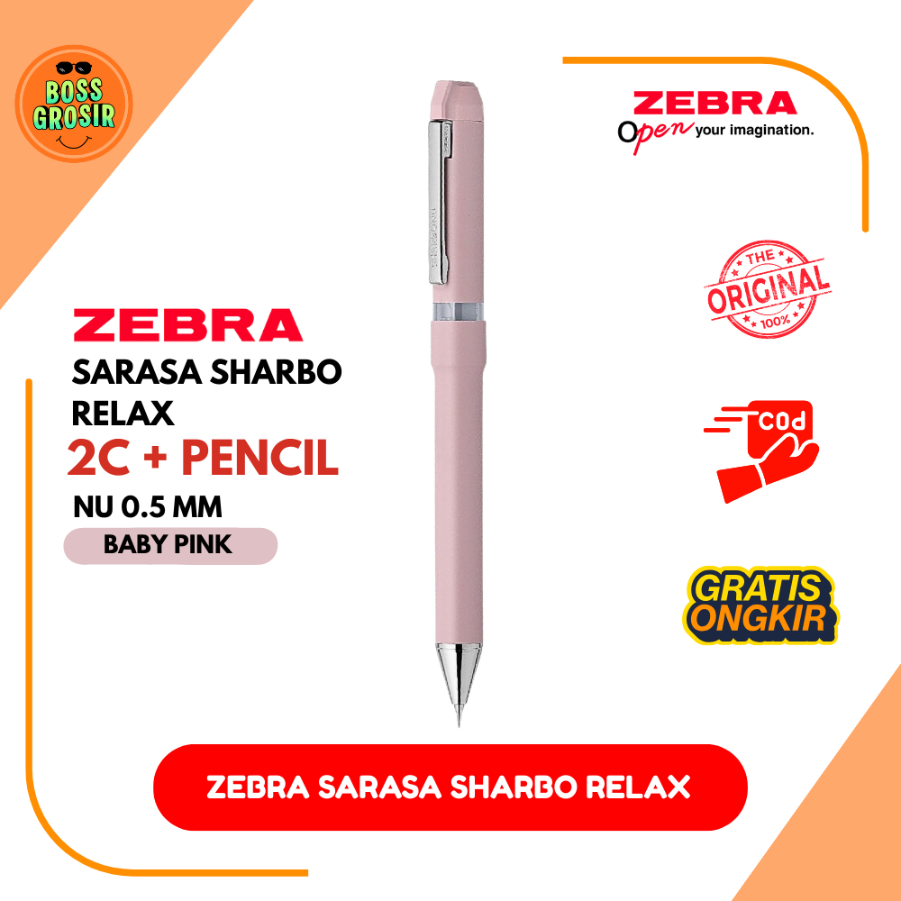 Boss Grosir - Zebra Sarasa Nu 0.5mm Sharbo Relax Satuan / Pulpen/ Pulpen Lucu / Pulpen Enak / Elegan